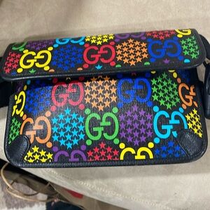 Gucci Psychedelic Print GG Coated Canvas Belt Bag